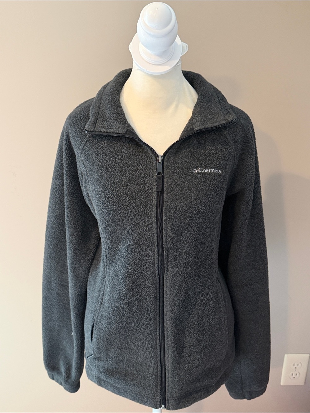 Columbia Women's Charcoal Gray Teddy Fleece Jacket